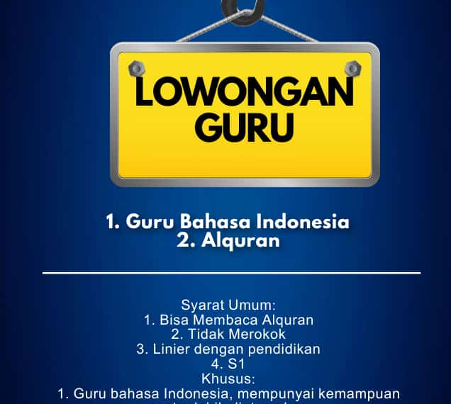 Info Lowongan Guru – Juni 2022