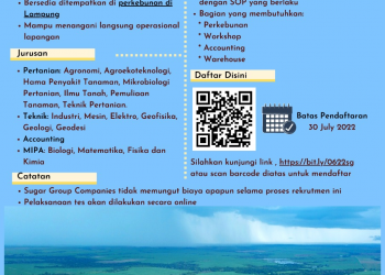 Peluang Kerja di Sugar Company – Juli 2022