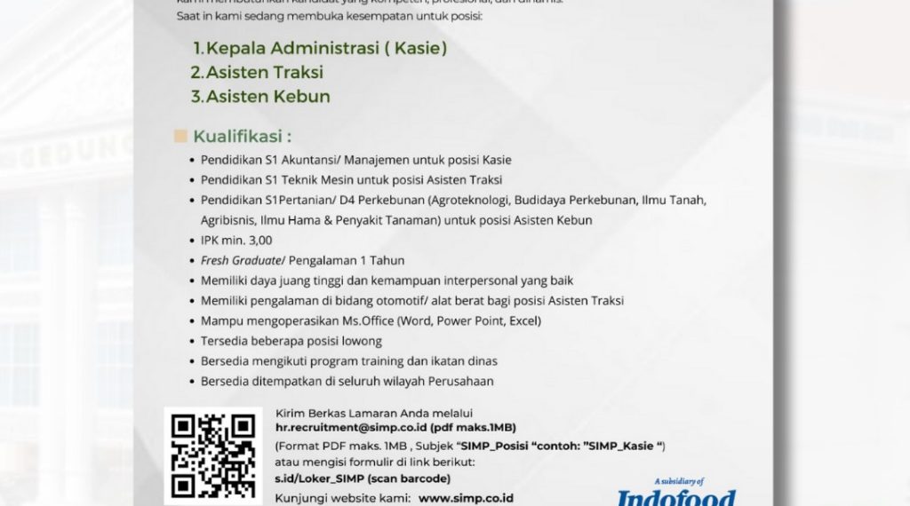 Info Loker PT. SIMP