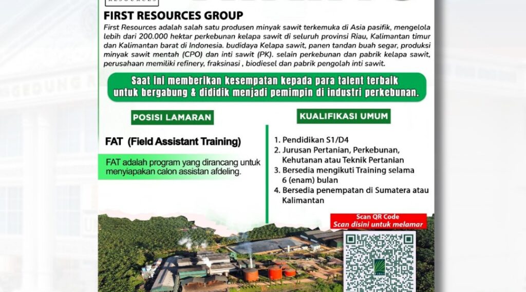 Lowongan Kerja di First Resources – April 2024