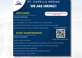 Lowongan Kerja PT. Capella – Mei 2024