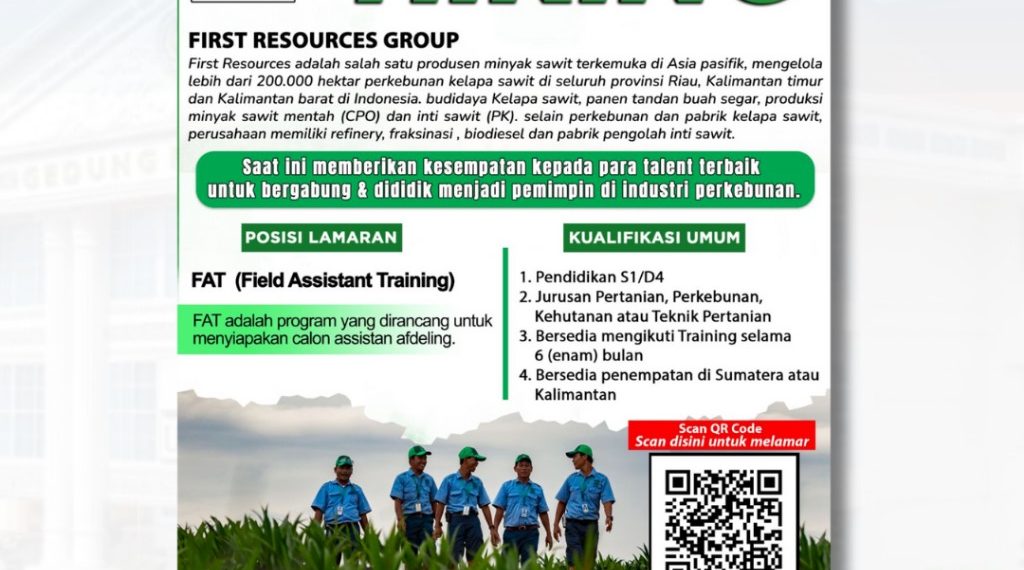 Lowongan di First Resources – November 2024
