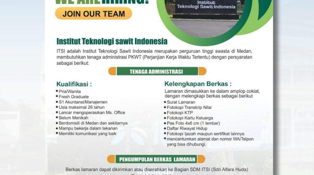 Loker “Admin” di ITSI – Feb 2025