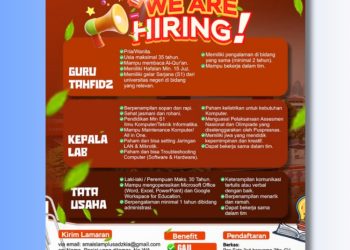 Loker SMA Islam plus Adzkia 2025