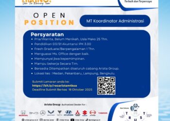 Loker di Arista – Oktober 2025
