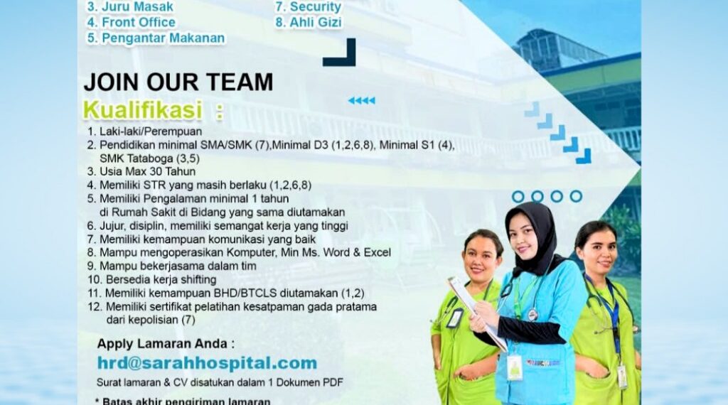 Loker di Sarah Hospital 2025